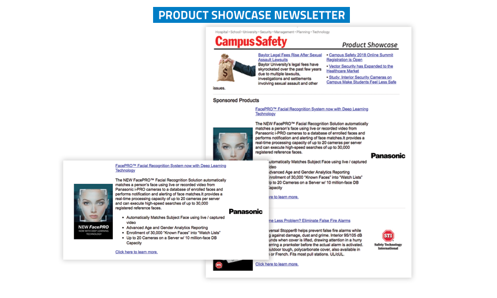Campus Safety Newsletter - Product Showcase